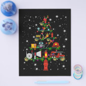 消防士ギフト | Merry Christmas消防士おもしろい チラシ (シングル)