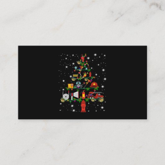消防士ギフト | Merry Christmas消防士おもしろい ロイヤリティカード (正面)