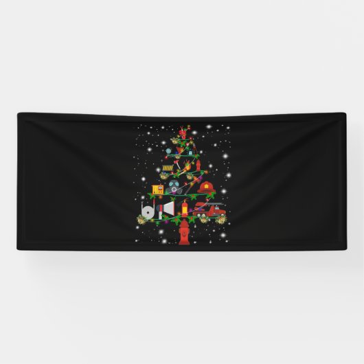 消防士ギフト | Merry Christmas消防士おもしろい 横断幕 (横)