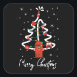 消防士ギフト | Merry Christmas消防士 スクエアシール<br><div class="desc">消防士ギフト | Merry Christmas消防士</div>