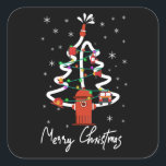 消防士ギフト | Merry Christmas消防士 スクエアシール<br><div class="desc">消防士ギフト | Merry Christmas消防士</div>