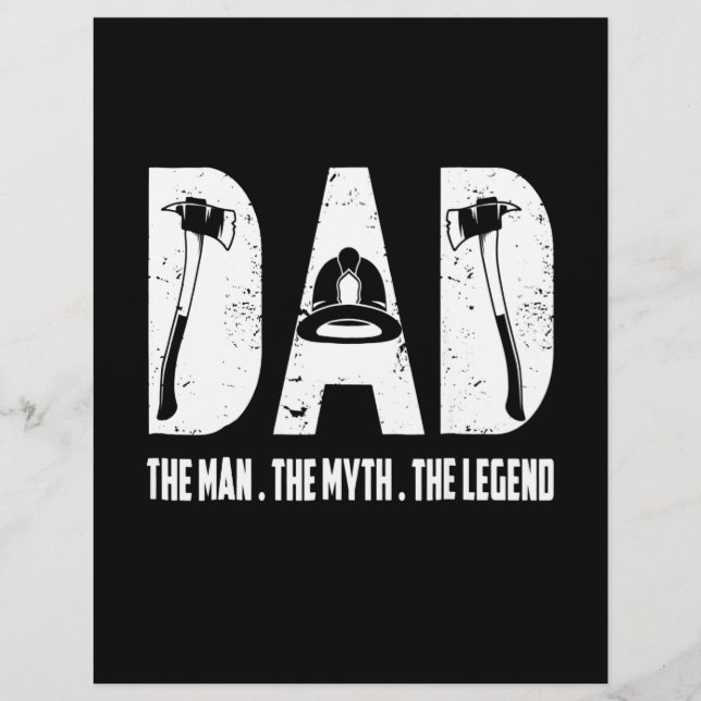消防士ギフト | The Man The Myth伝説 レターヘッド (正面)