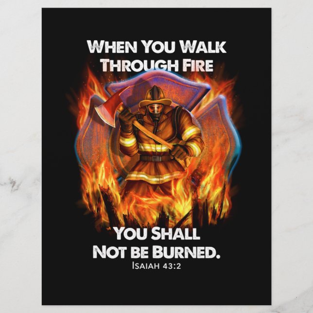 消防士ギフト | When You Walk Through Fire レターヘッド (正面)