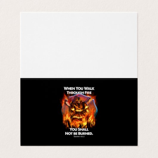 消防士ギフト | When You Walk Through Fire 名刺 (外部フラット)