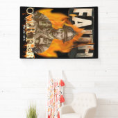 消防士クリスチャン信仰への恐怖に対する信仰 横断幕 (インサイチュ)