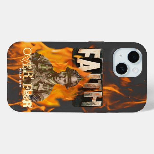 消防士クリスチャン信仰への恐怖に対する信仰 Case-Mate iPhoneケース (裏面 (横))