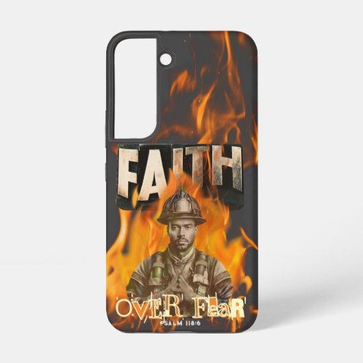 消防士クリスチャン信仰への恐怖に対する信仰 SAMSUNG GALAXYケース (裏面)