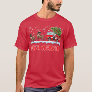 消防士クリスマスパジャマメリークリスマスツリー花火 Tシャツ