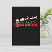 消防士クリスマスプレゼント サンタクロース 消防士 シーズンカード (スタンド正面)