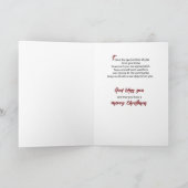 消防士クリスマス恵みサンキューエンブレム カード (内部)