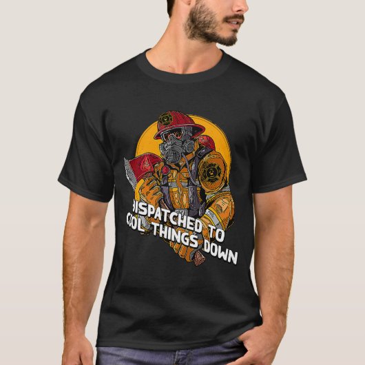 消防士クールの消防に派遣 Tシャツ (正面)