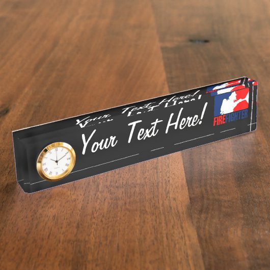 消防士グラフィックリーグスタイル デスクネームプレート (側面)