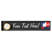 消防士グラフィックリーグスタイル デスクネームプレート (正面)