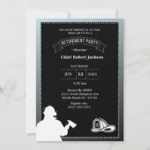 消防士グレイ・ブラック引退パーティー招待状 招待状 (正面)