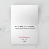 消防士ゴールデントライアングルクリスマスカード カード (内部)