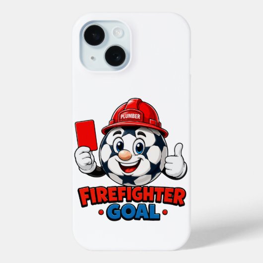 消防士サッカー審判マスコット Case-Mate iPhoneケース (裏面)