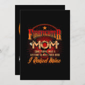 消防士サポート - 消防士を誇りに思うお母さん シーズンカード (正面/裏面)