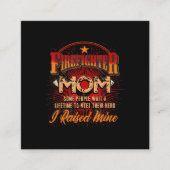 消防士サポート-消防誇りを持った士の母 スクエア名刺 (正面)