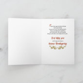 消防士サンクスギビング恵みありがとう カード (内部)