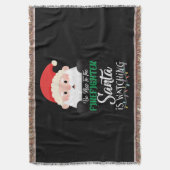 消防士サンタがクリスマスを見ている スローブランケット (正面縦)