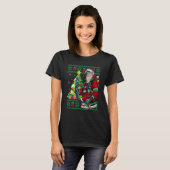 消防士サンタクロース消防士の醜いクリスマスソー Tシャツ (正面フル)