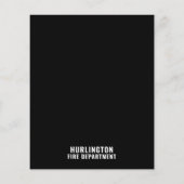 消防士シルエット、消防士募集 チラシ (裏面)