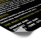 消防士シルエット、消防士募集 ポスター (角)