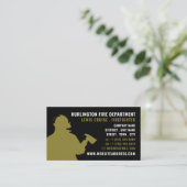 消防士シルエット、消防士 名刺 (スタンド正面)