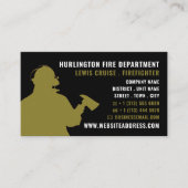 消防士シルエット、消防士 名刺 (正面)