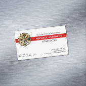 消防士シンプルカスタム消防署のロゴ マグネット名刺 (インサイチュ)