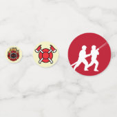 消防士シンボルテーブル紙吹雪 コンフェッティ (裏面)