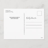 消防士シンレッドラインクリスマモダンスリース シーズンポストカード (裏面)