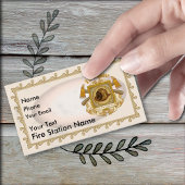 消防士シールド名前をカスタムする名刺 名刺