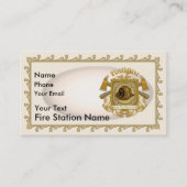 消防士シールド名前をカスタムする名刺 名刺 (正面)