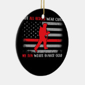 消防士ソンティ誇りを持ったー消防士パパママ セラミックオーナメント (右)