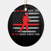 消防士ソンティ誇りを持ったー消防士パパママ セラミックオーナメント (左)