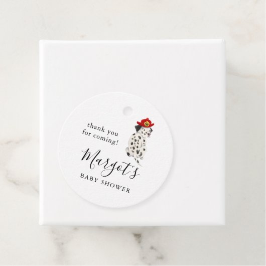 消防士ダルマチアン犬ベビーシャワー フェイバータグ (インサイチュ)