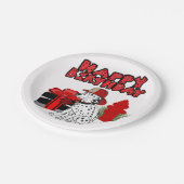 消防士ダルマティアンドッグ消火栓誕生日 ペーパープレート (アングル)