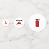 消防士テーマホワイト誕生日バイリンガルボーイ コンフェッティ (正面)