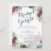 消防士デザイナーのテキストとモノグラム招待状 招待状 (正面)