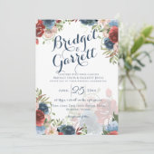 消防士デザイナーのテキストとモノグラム招待状 招待状 (スタンド正面)