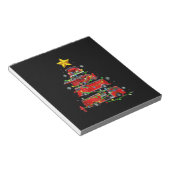 消防士トラッククリスマスツリーの男性女性 ノートパッド (アングル)