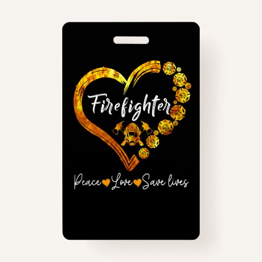 消防士トラッククリスマスツリーの男性女性 バッジ (裏面)