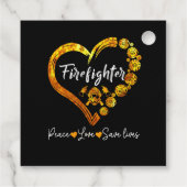 消防士トラッククリスマスツリーの男性女性 フェイバータグ (裏面)