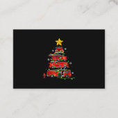 消防士トラッククリスマスツリーの男性女性 名刺 (正面)