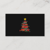 消防士トラッククリスマスツリーの男性女性 名刺 (正面)