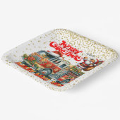 消防士ハッピーニューイヤー ペーパープレート (傾斜あり)