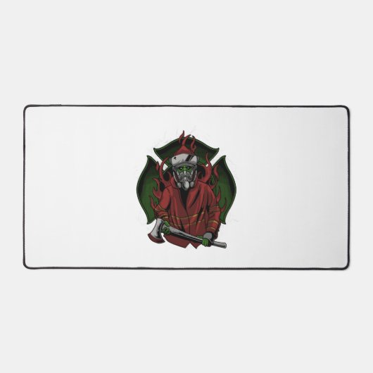 消防士ハロウィーンの衣装 デスクマット (正面)