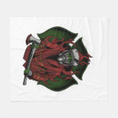 消防士ハロウィーンの衣装 フリースブランケット (正面(横))