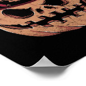 消防士ハロウィーン衣装の薄い赤いライン ポスター (角)